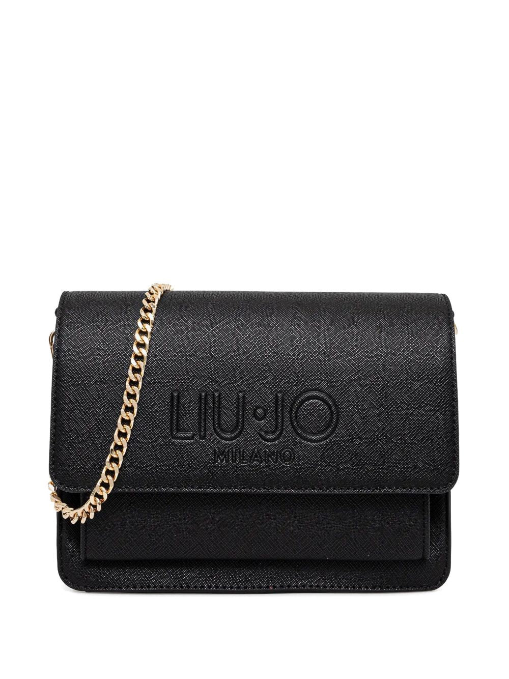 Liu Jo Women's Shoulder Bag: Embossed Black with Chain Dipierro