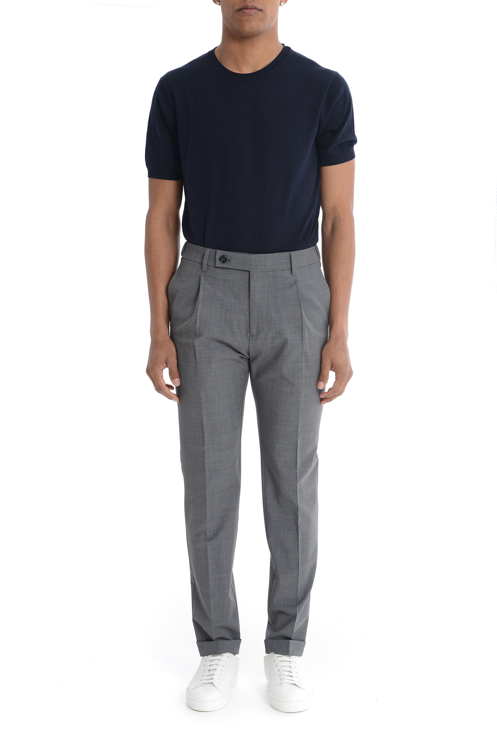 Berwich Pantalone Grigio Uomo Retro Dipierro - Main Image