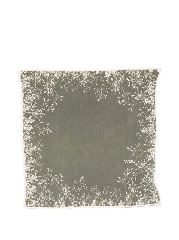 Woc Foulard Floreale Uomo Verde 1