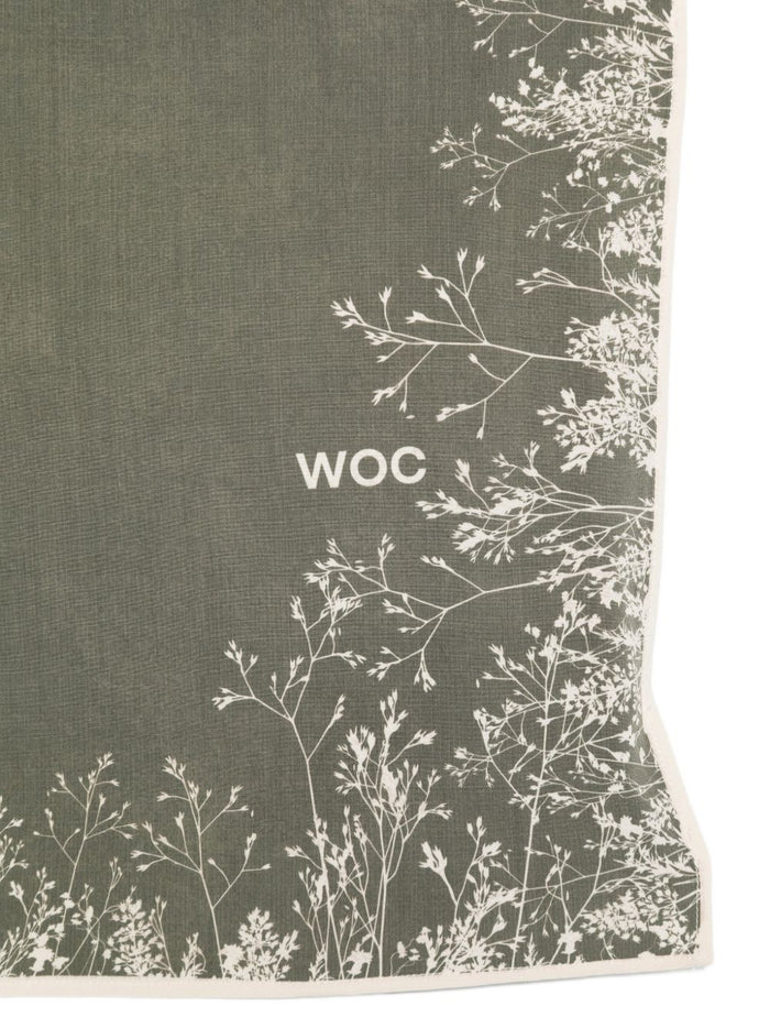Woc Foulard Floreale Uomo Verde 2
