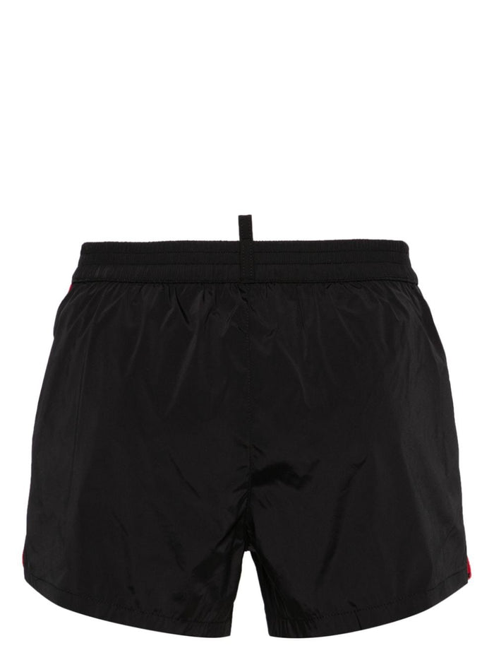 Dsquared2 Boxer Nero Uomo Logo Laterale 2