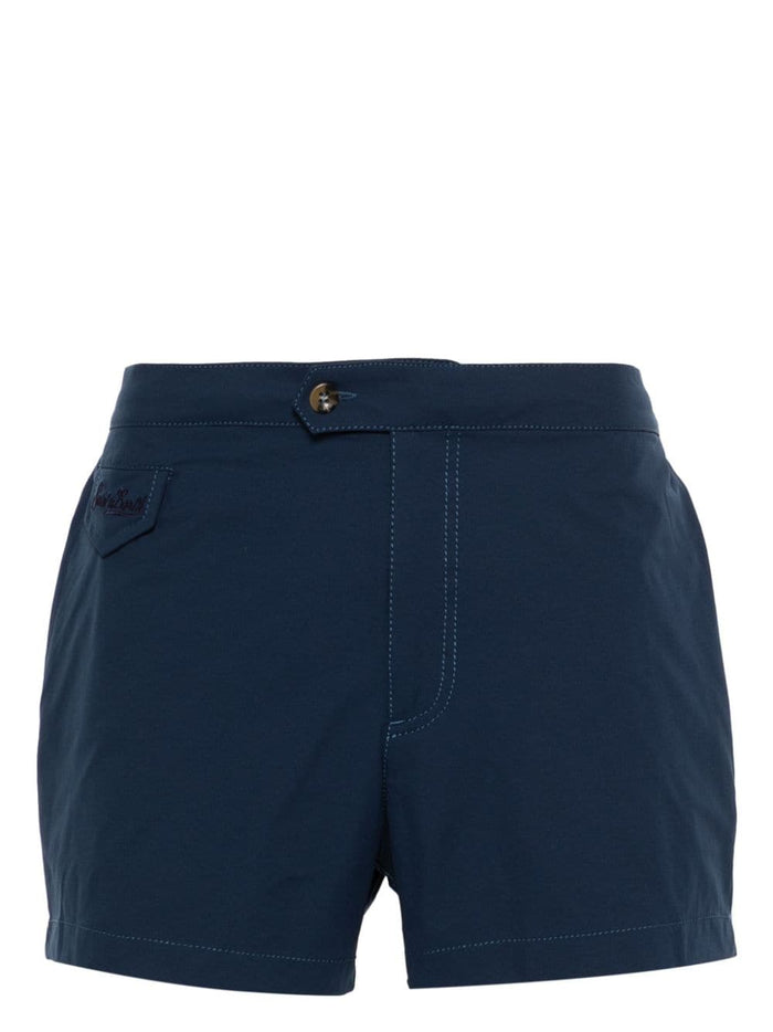 Mc2 Saint Barth Herren-Boxershorts in einfarbiger Blau 1