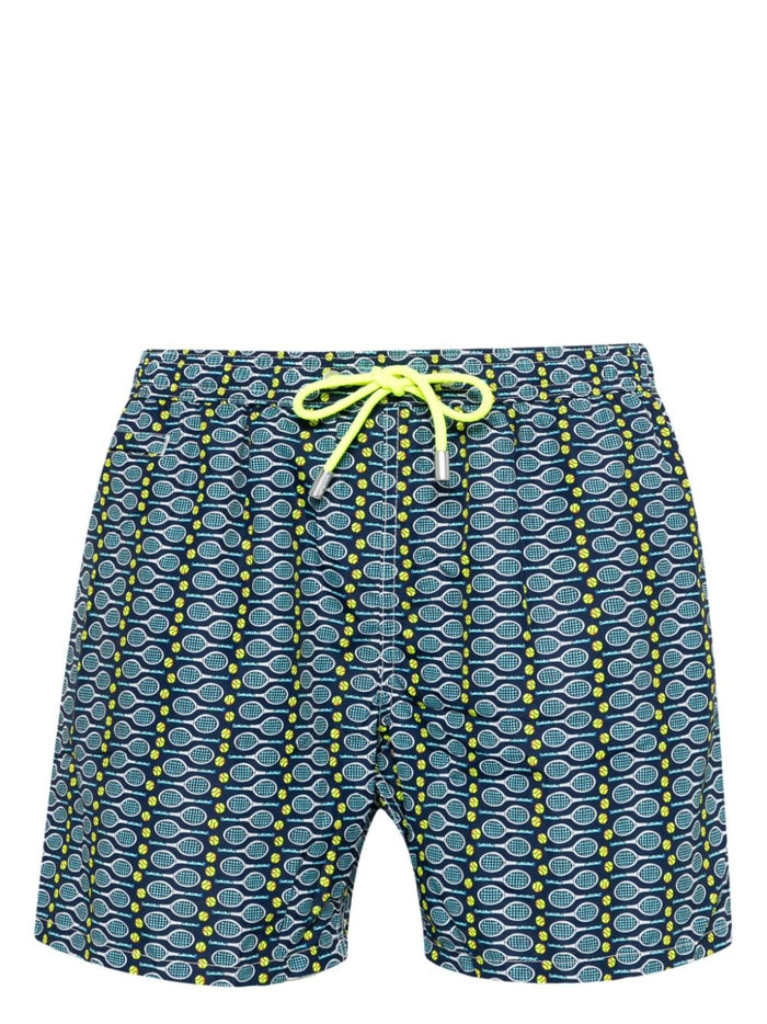 Mc2 Saint Barth Boxer Multicolore Uomo Motivo Tennis 1