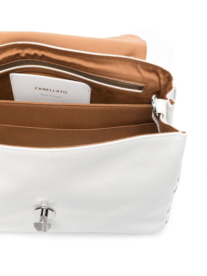 Zanellato Borsa Bianco Donna Postina Rimboccata Brillante Small 2