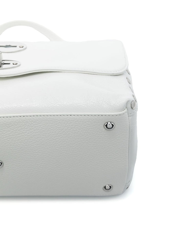 Zanellato Borsa Bianco Donna Postina Rimboccata Brillante Small 4