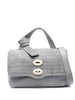 Zanellato Borsa Grigio Donna Postina Jones Caiman Small 2