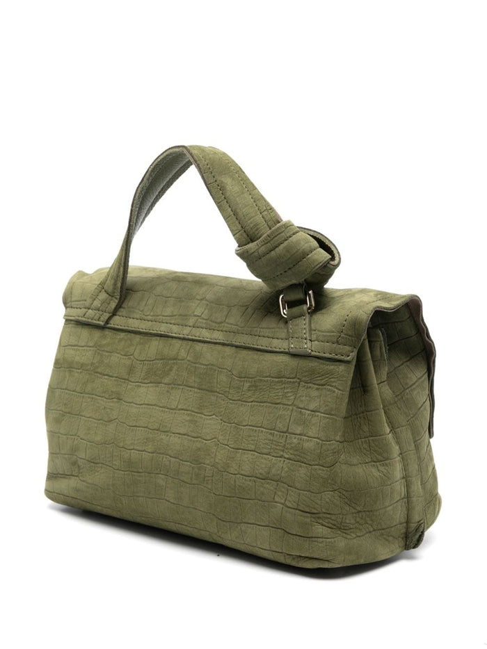 Zanellato Borsa Verde Donna Postina Jones Caiman Small 3