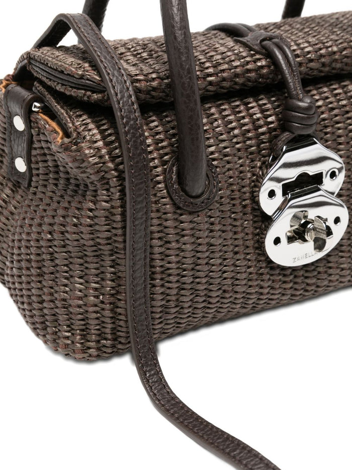 Zanellato Borsa Dotta Vimini Baby Donna Marrone 4