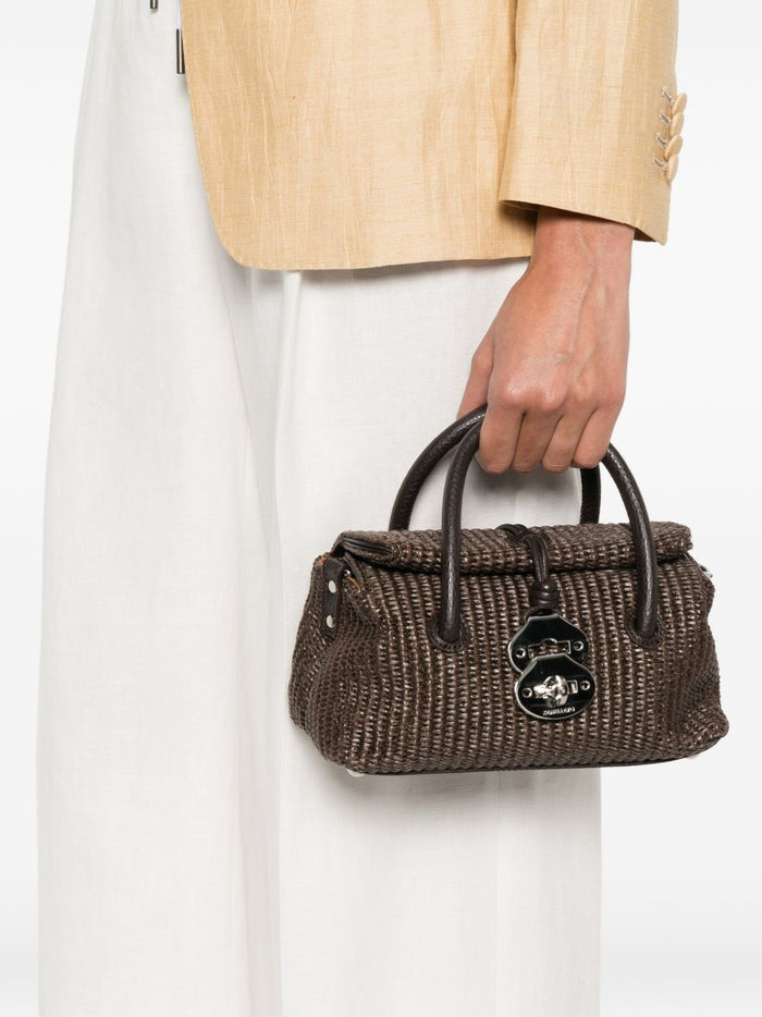 Zanellato Borsa Dotta Vimini Baby Donna Marrone 2