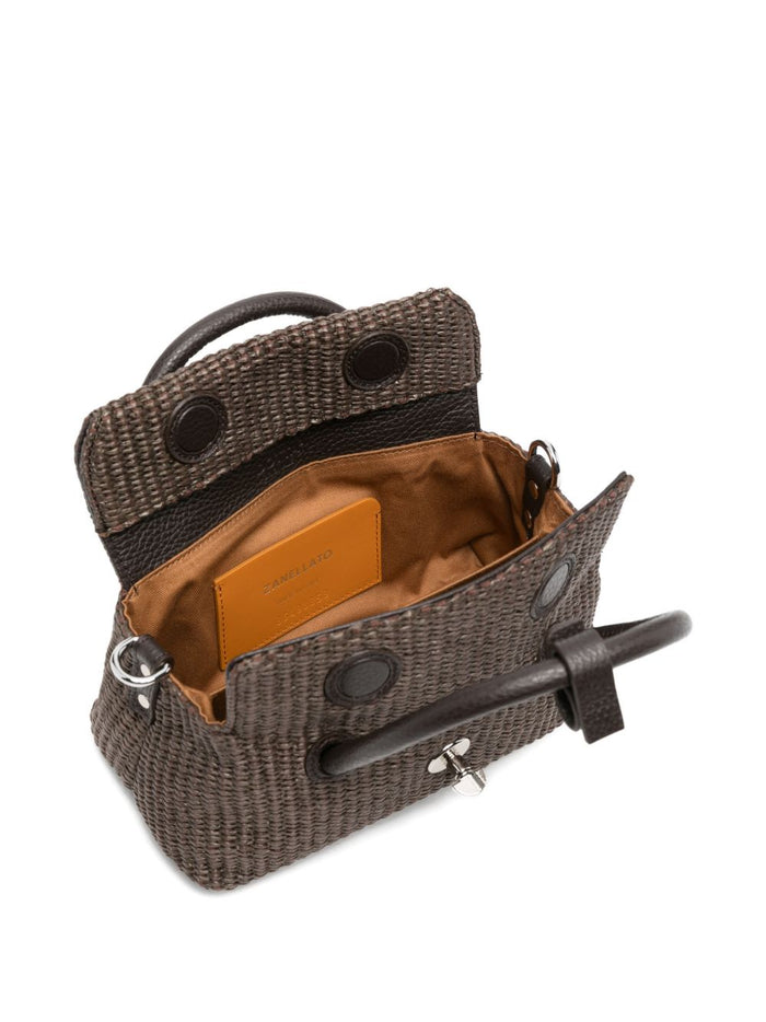 Zanellato Borsa Dotta Vimini Baby Donna Marrone 3