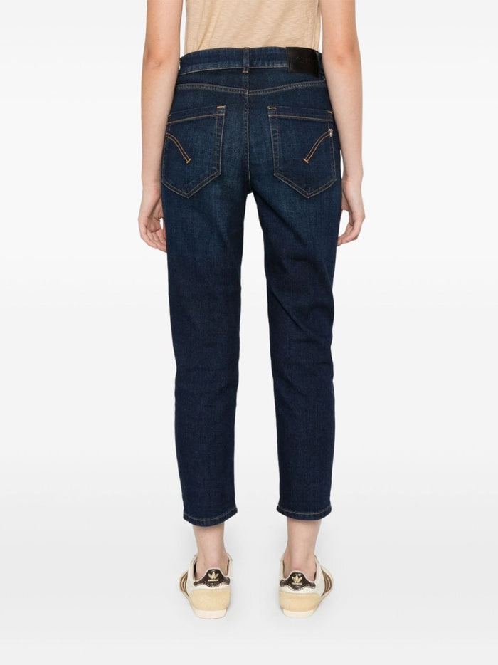 Dondup Jeans Blu Donna Koons Bottoni Gioiello 3