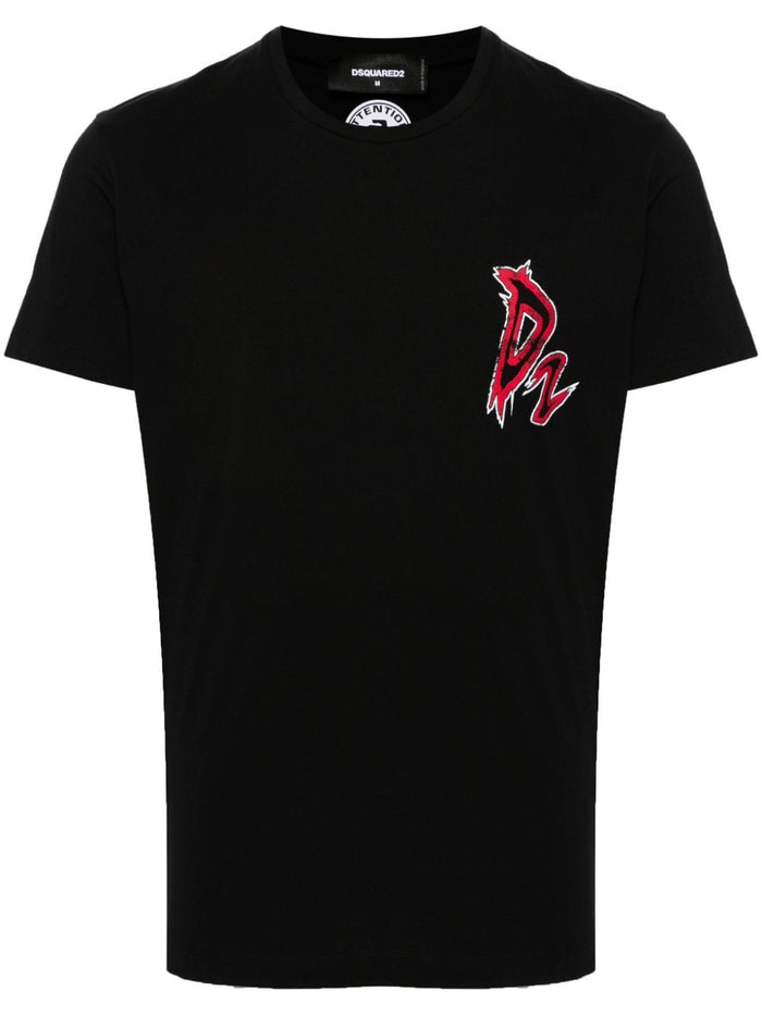 Dsquared2 T-shirt Nero Uomo Logo Devils 5