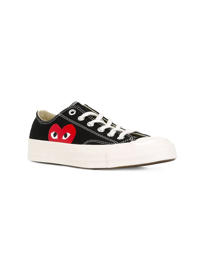 Comme Des Garcons Play Shoe Black Unisex Chuck 70 Heart Red Low  2