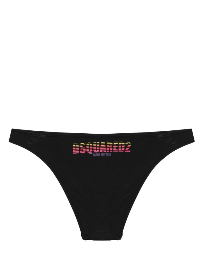 Dsquared2 Slip Nero Donna Stampa Logo Posteriore 2