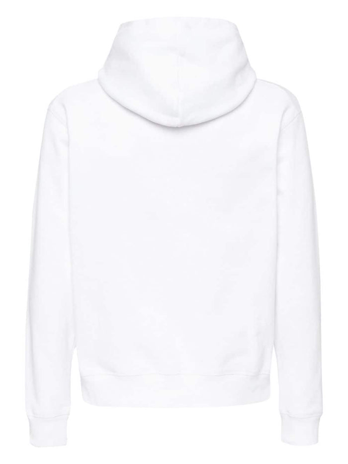 Dsquared2 Felpa Bianco Uomo Cappuccio Bulldog 2