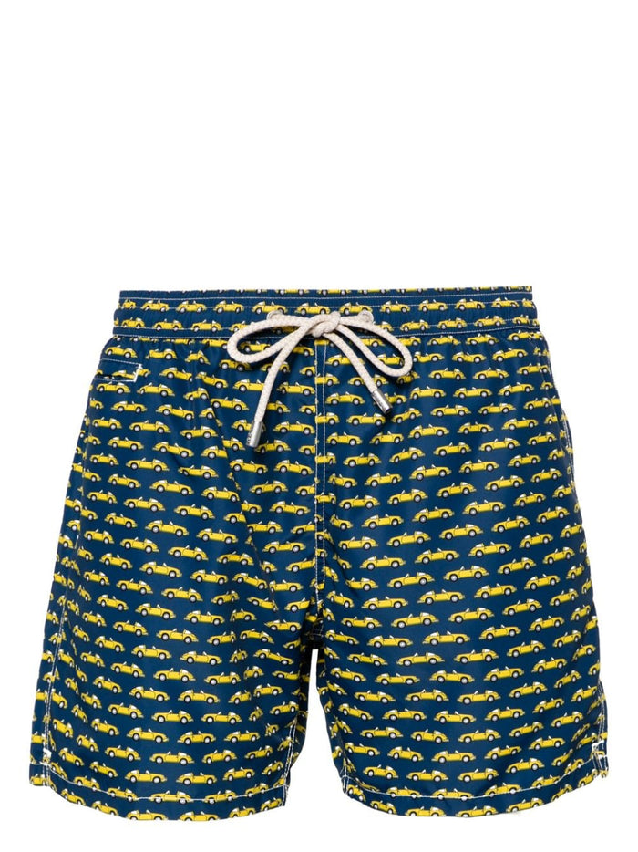 Mc2 Saint Barth Men's Blue Boxer Cars Pattern 1