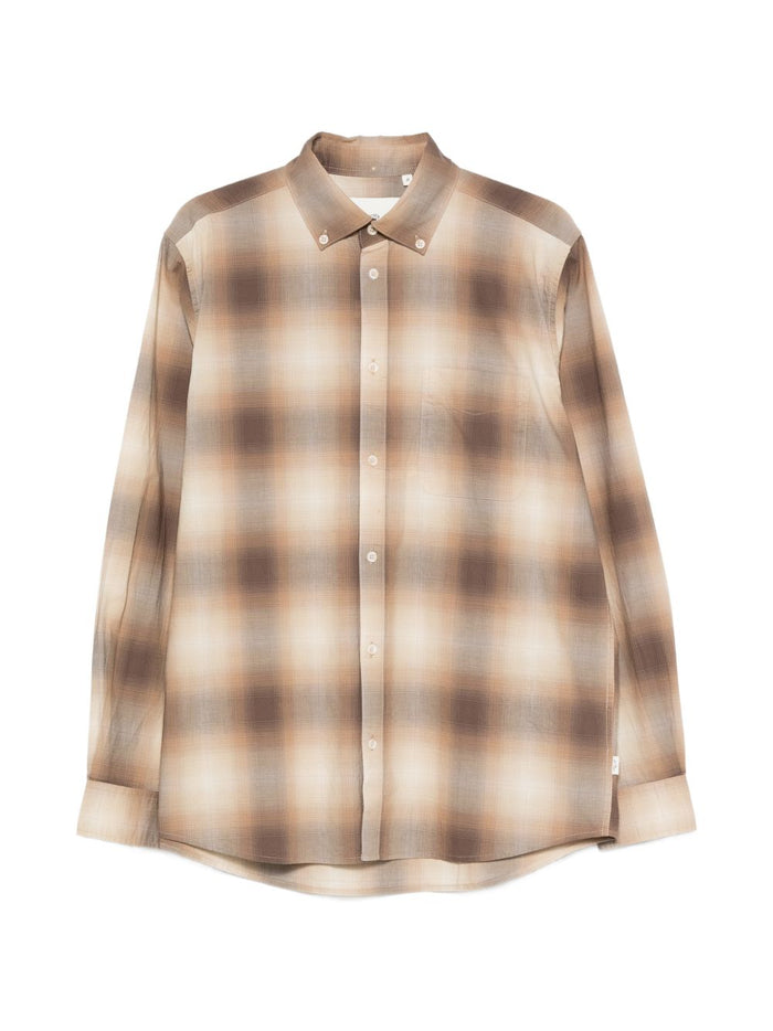 Les Deux Camicia Quadri Uomo Marrone 1