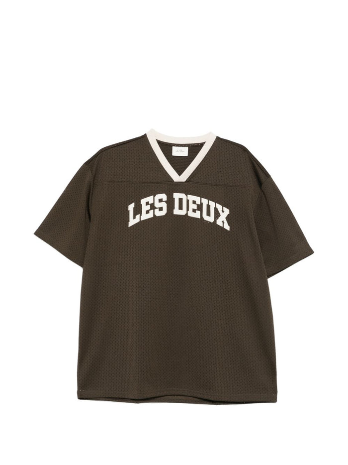 Les Deux T-Shirt Marrone Uomo Traforata 5
