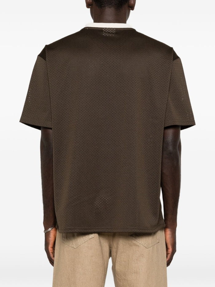 Les Deux T-Shirt Marrone Uomo Traforata 3