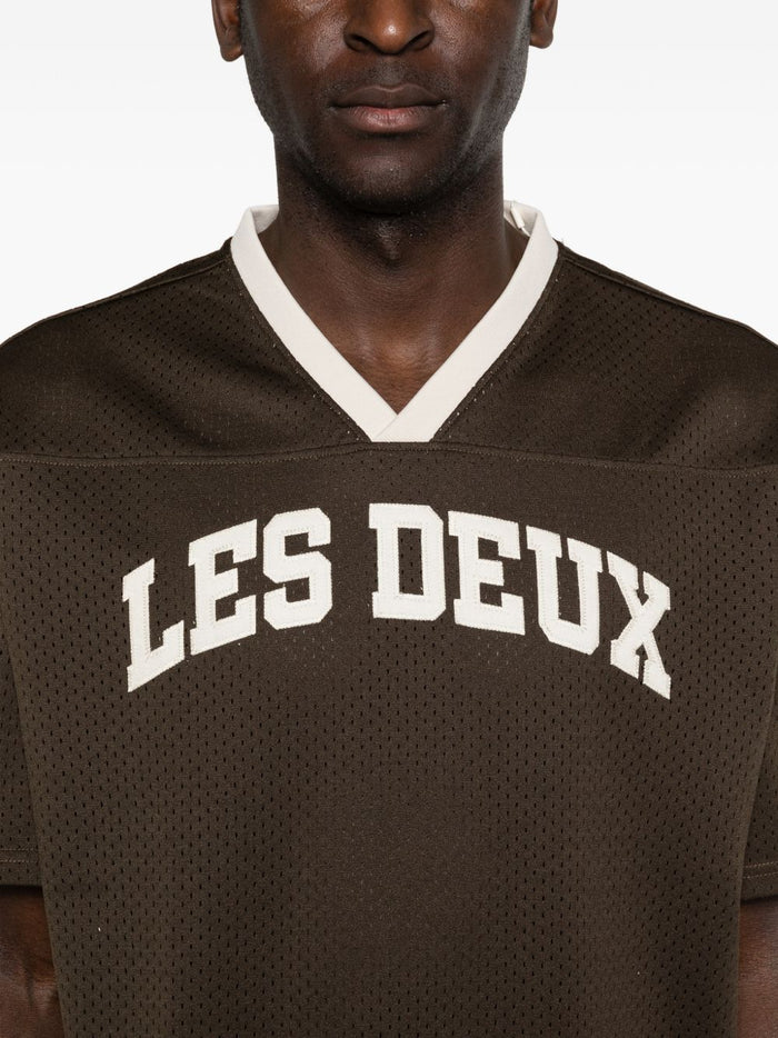 Les Deux T-Shirt Marrone Uomo Traforata 4