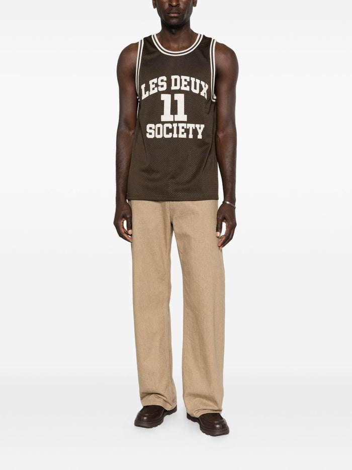 Les Deux Canotta Marrone Uomo Silas 2