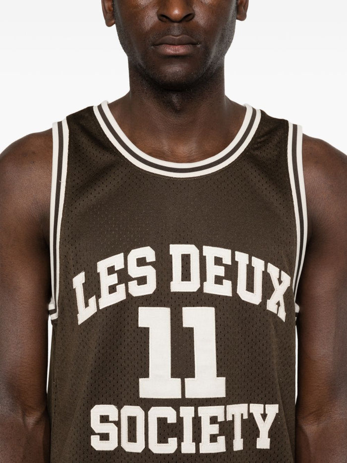 Les Deux Canotta Marrone Uomo Silas 4