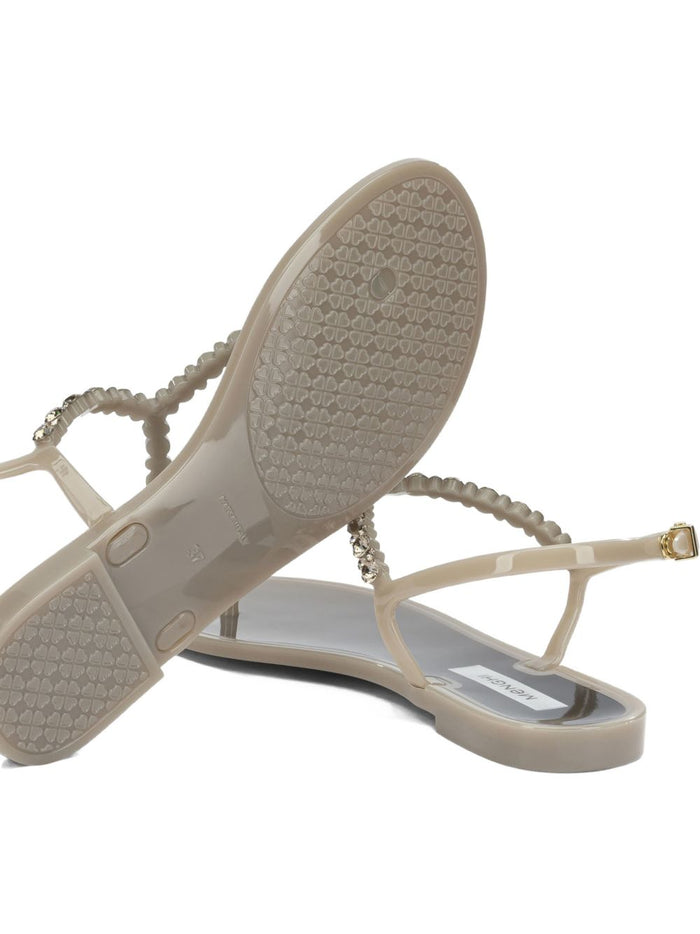 Menghi Scarpe con Cristalli Donna Beige 4