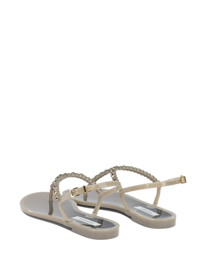 Menghi Scarpe con Cristalli Donna Beige 5