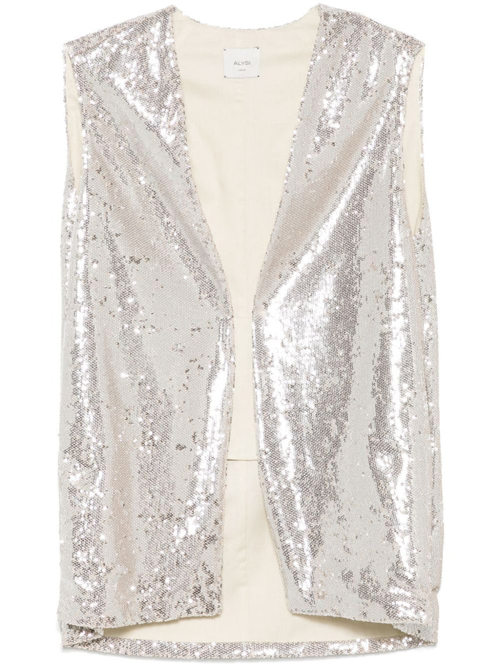 Alysi Gilet Argento Donna 1