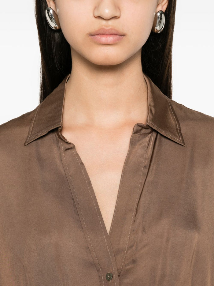 Diega Camicia Ampia Donna Marrone 4