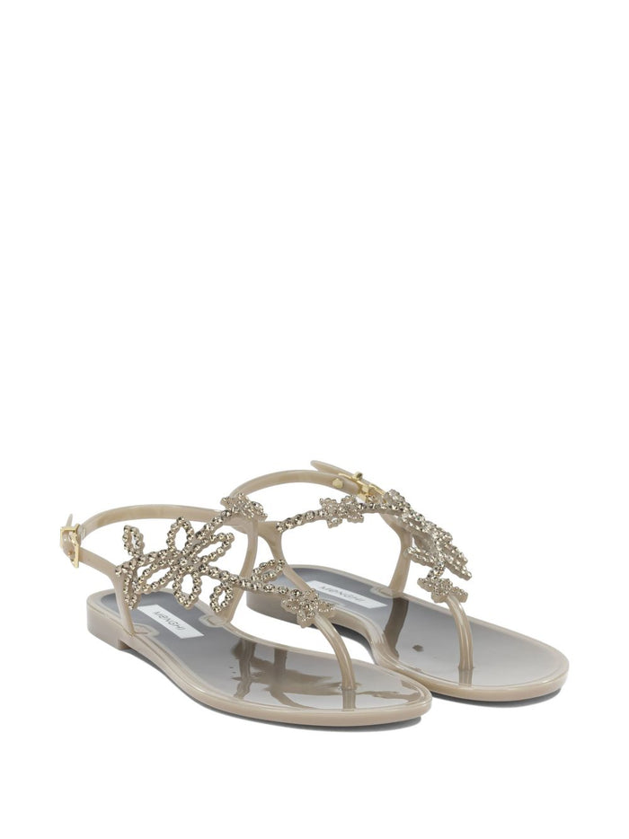 Menghi Scarpe Motivo Floreale Donna Beige 4