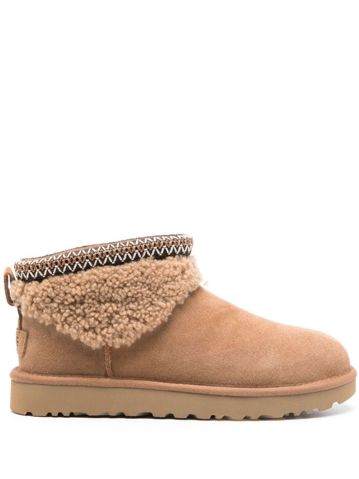 Ugg Stivali Classic Ultra Mini Maxi Curly Donna Scarpe Marrone 1