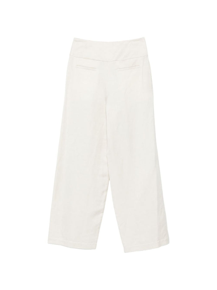 Alysi Pantalone Ampio Donna Bianco 2