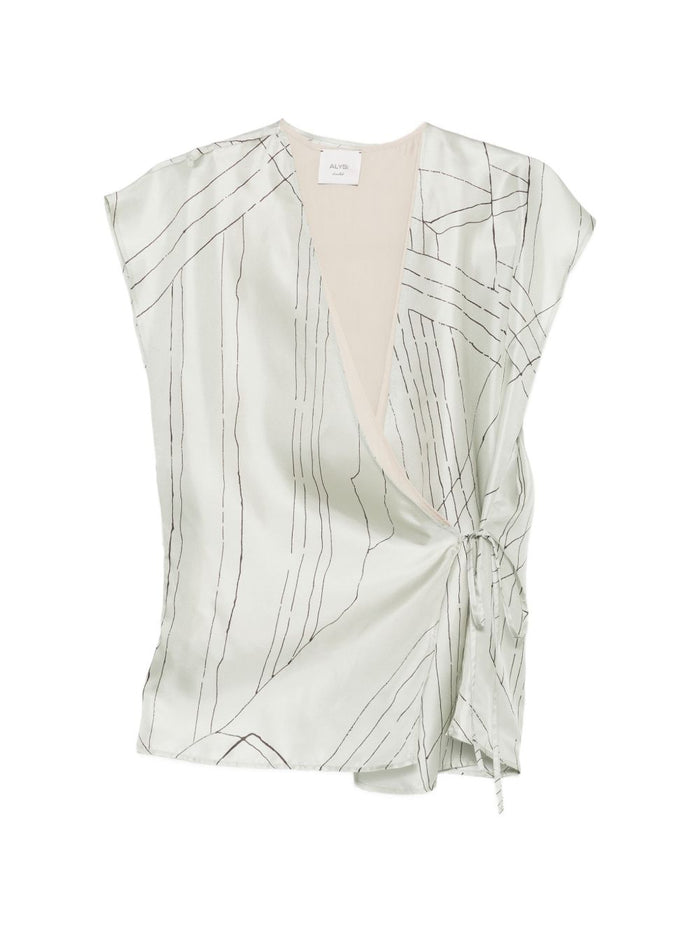 Alysi Bluse bedruckt Damen Grün 1