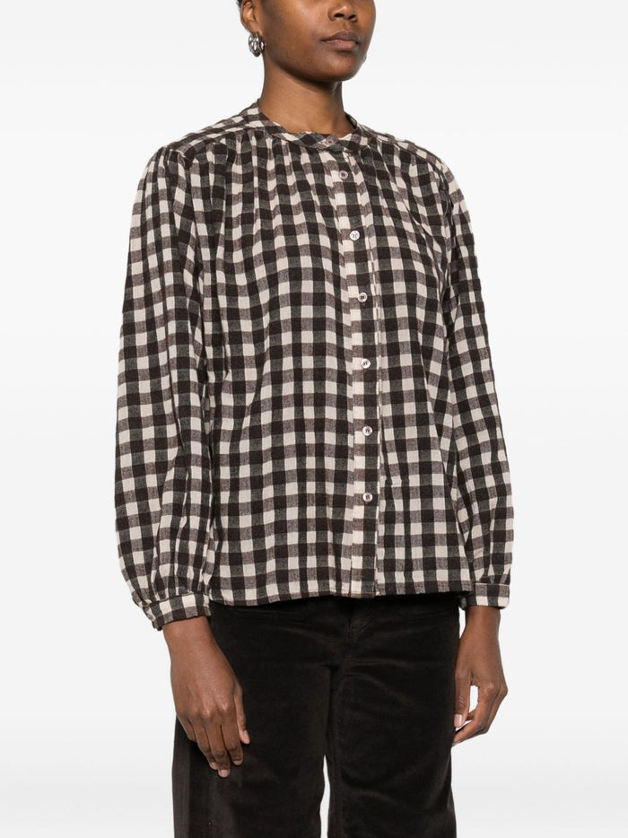 Braune Damenbluse von Maison Hotel 2