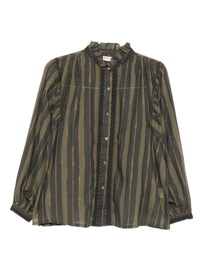 Grüne Damenbluse von Maison Hotel 1