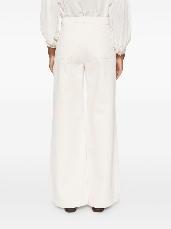 Beige Damenhose von Maison Hotel 4