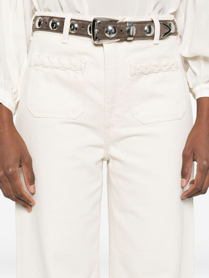 Beige Damenhose von Maison Hotel 5