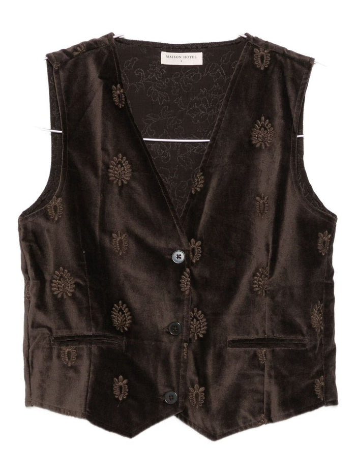 Maison Hotel Gilet Marrone Donna 1