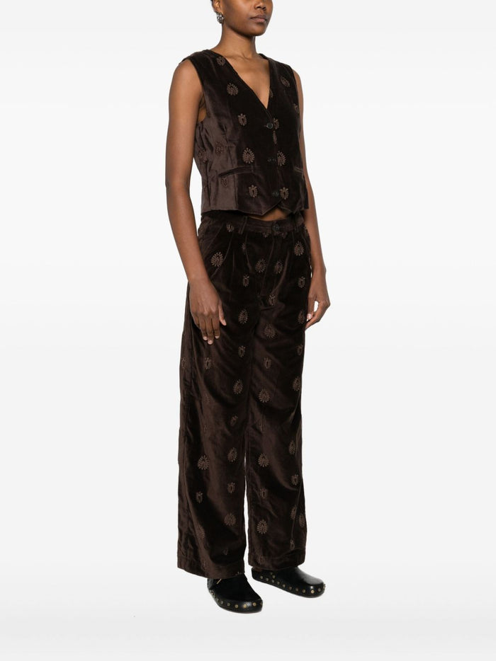 Maison Hotel Gilet Marrone Donna 4