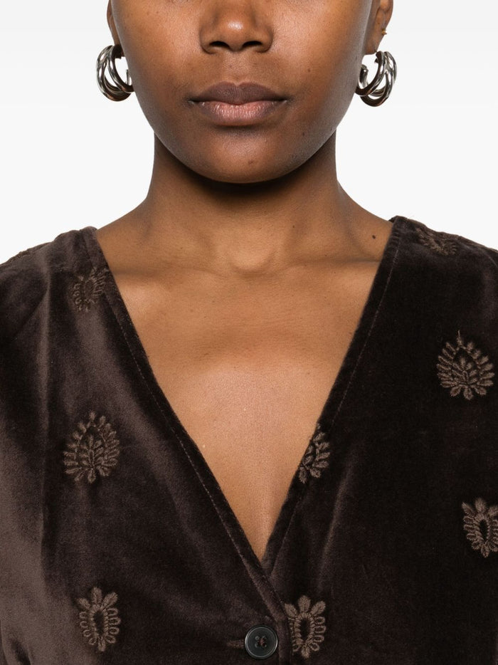 Maison Hotel Gilet Marrone Donna 5