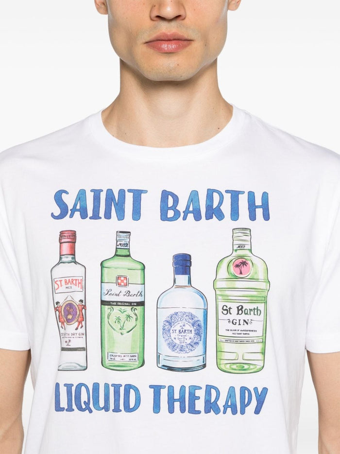 Mc2 Saint Barth T-shirt Bianco Uomo Liquid Therapy 4