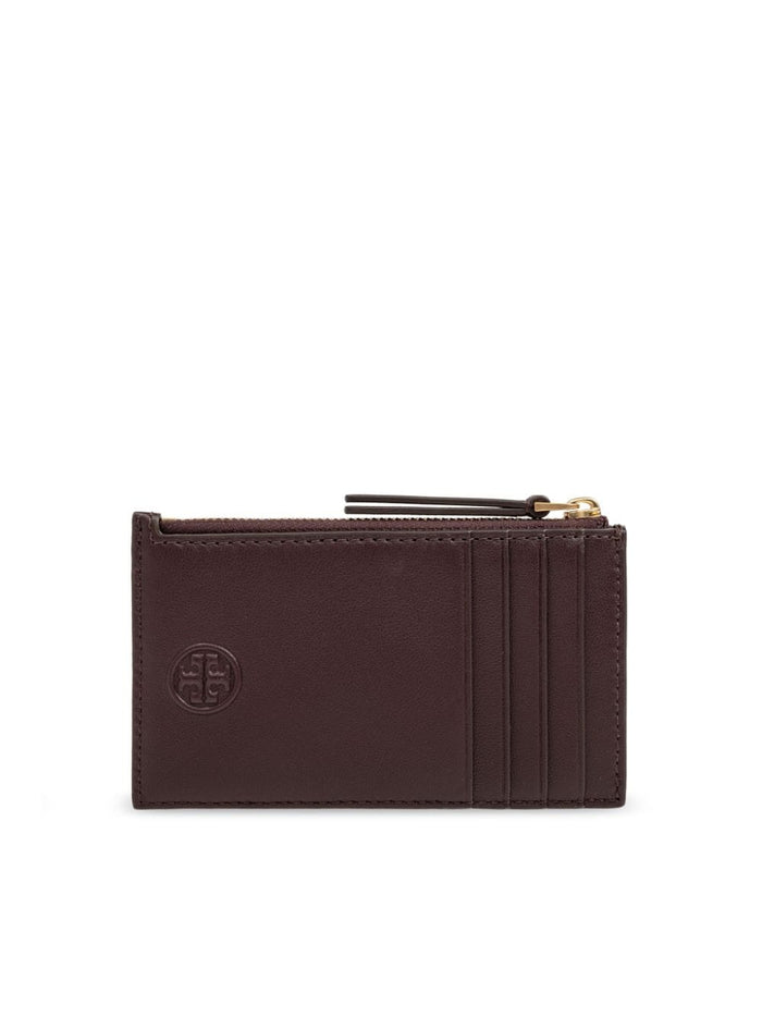 Tory Burch Portacarte Rosso Donna con Zip 2