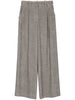 Alysi Pantalone Grigio Donna Gamba Ampia 1