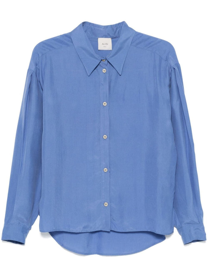 Alysi Camicia Azzurro Donna Seta 1