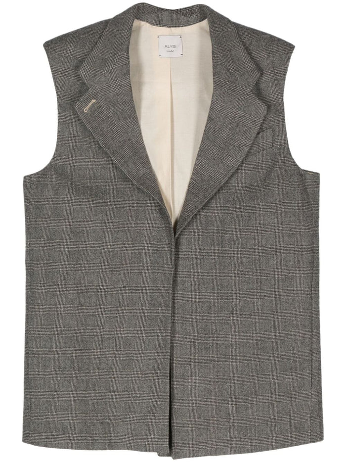 Alysi Gilet Grigio Donna Principe di Galles 1