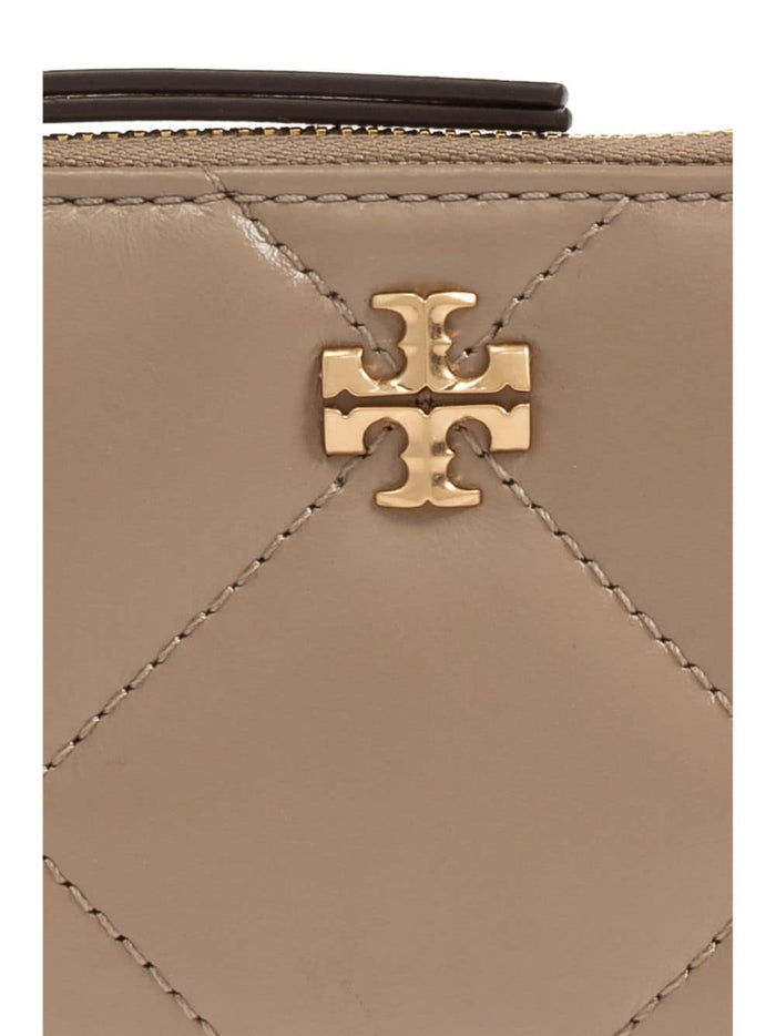 Tory Burch Portacarte Grigio Donna Logo Dorato 3