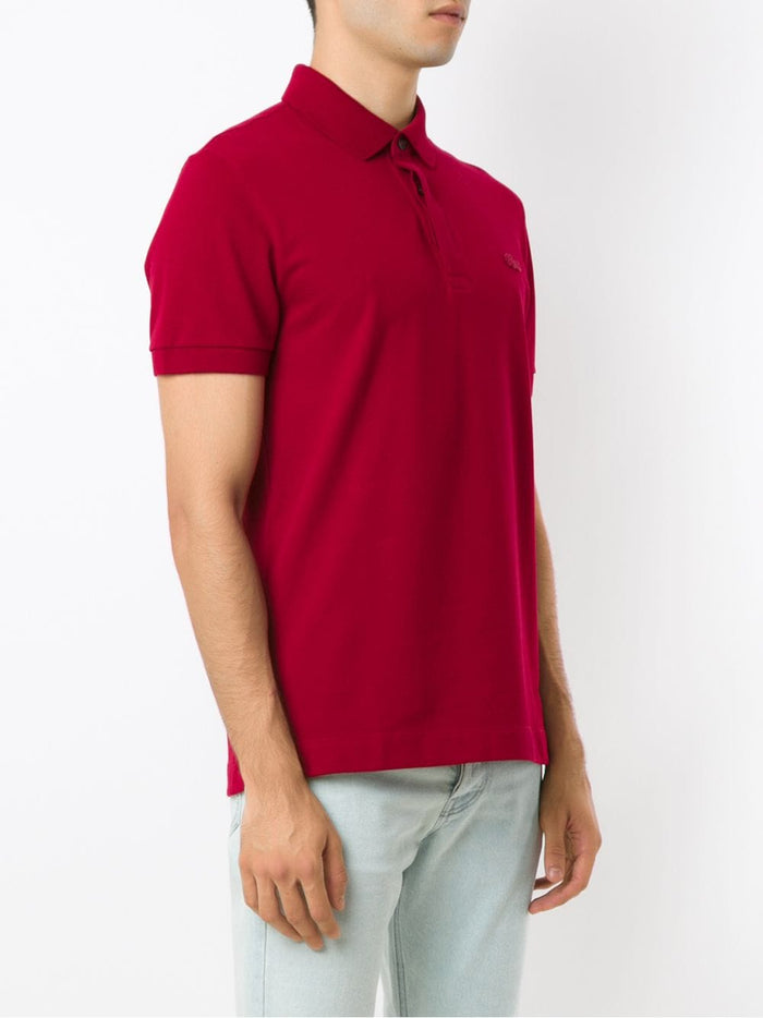 Lacoste Men's Red Polo Shirt with Tonal Crocodile Embroidery 2