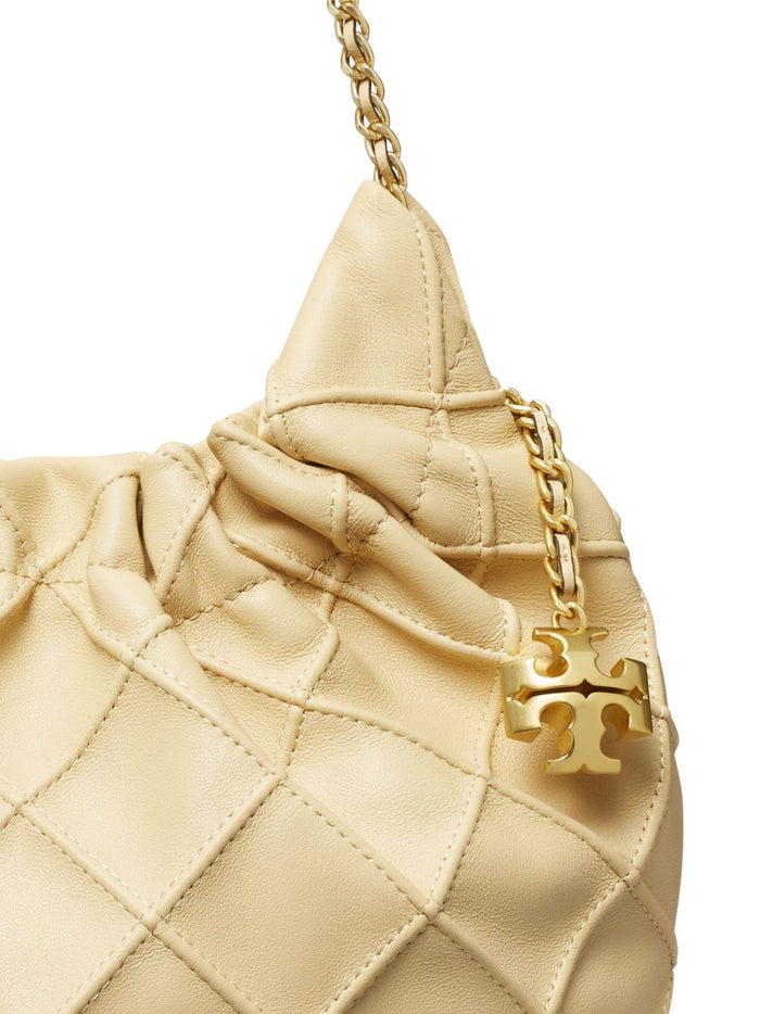 Tory Burch Fleming Mini Donna Borsa Beige 4