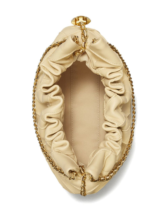 Tory Burch Fleming Mini Donna Borsa Beige 5